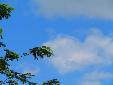 Güzel mavi gökyüzü görünümü