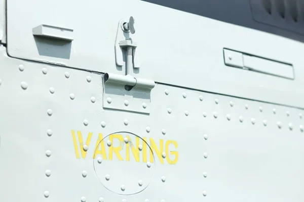 Danger Warning Sign Decal Old Aircraft — 스톡 사진