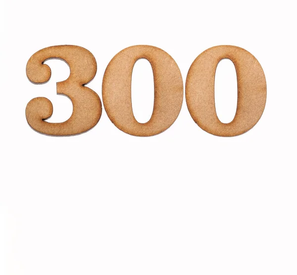 300号木头 白色背景隔离 — 图库照片