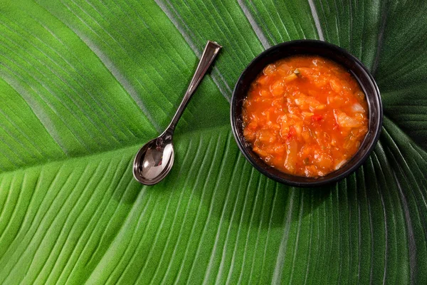 Traditionell Och Läcker Colombiansk Varm Sås Att Följa Empanadas — Stockfoto