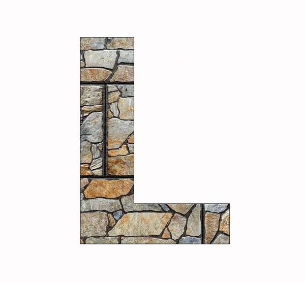 Alphabet Letter Rustic Stone Background — Stock Photo, Image