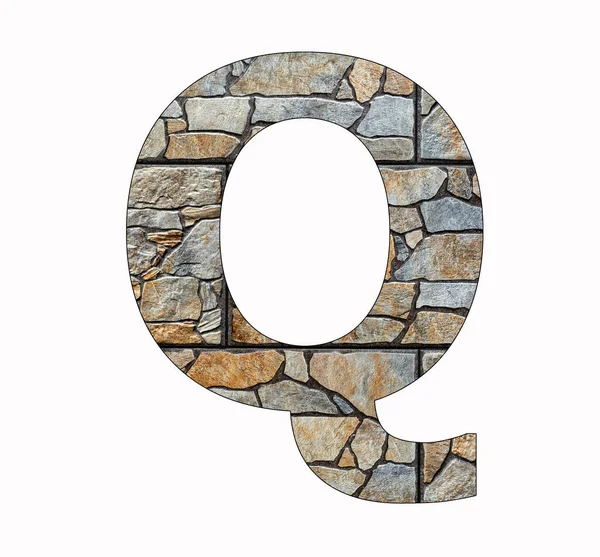 Alphabet Letter Rustic Stone Background — Fotografia de Stock