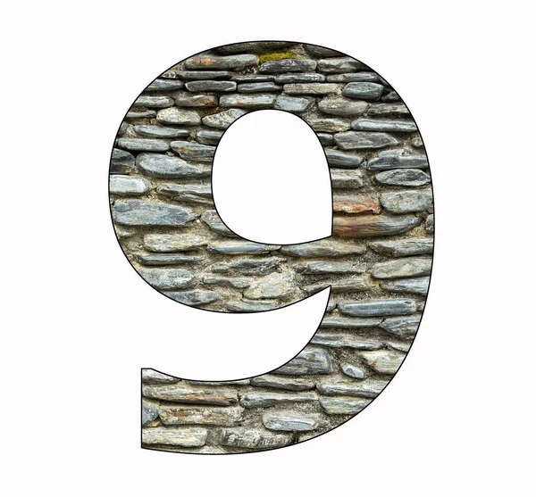 Number Rustic Stone Background — Fotografia de Stock