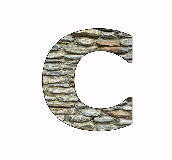 字母C Rustic石材背景 — 图库照片