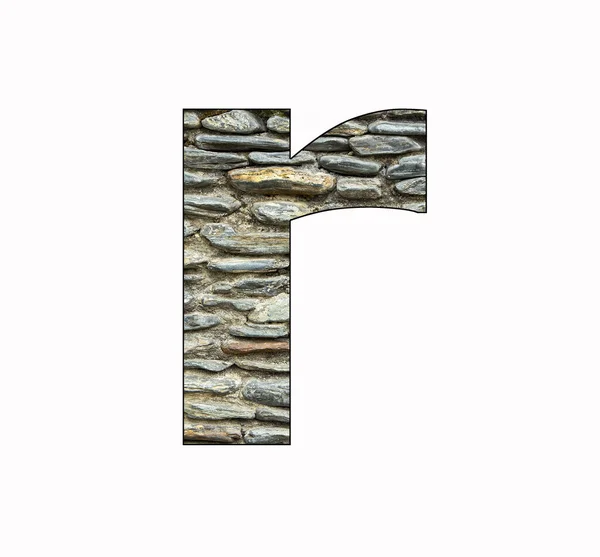 アルファベット文字R ロシアの石の背景 — ストック写真