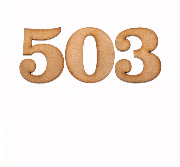 503号 白色背景的木片 — 图库照片