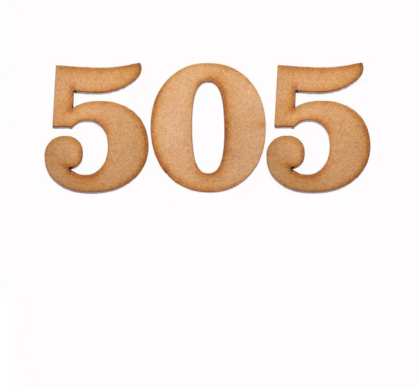 Номер 505 Древесина Изолирована Белом Фоне — стоковое фото