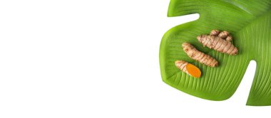 Organik zerdeçal kökleri Curcuma longa. Sağlıklı yemek.