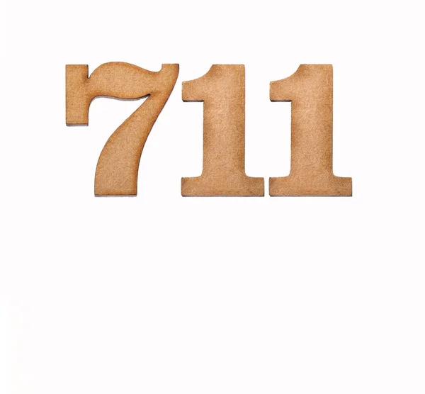 711 Számú Fehér Alapon Elkülönítve — Stock Fotó