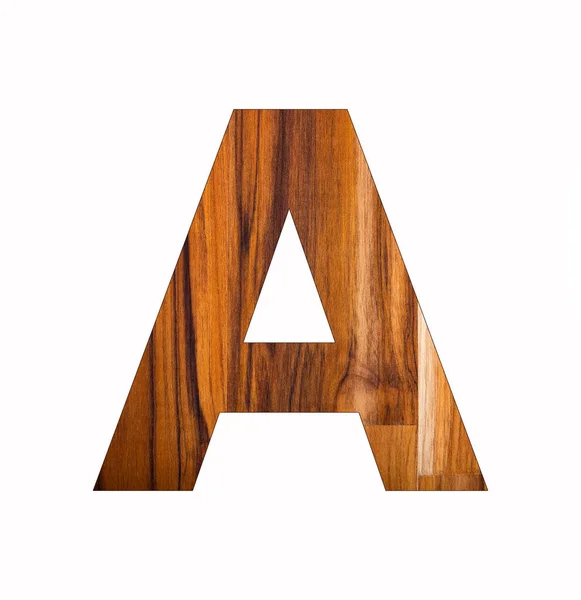 Wooden Alphabet Capital Letter Black Background — Stock Photo, Image