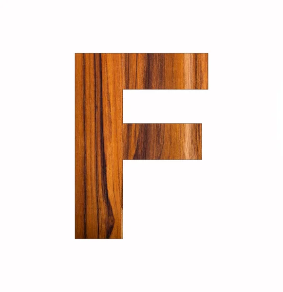 木製アルファベット大文字F 黒の背景 — ストック写真