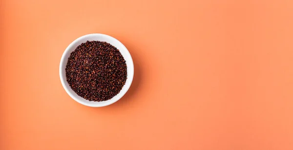 Chenopodium Quinoa Sementes Quinoa Preta Tigela — Fotografia de Stock