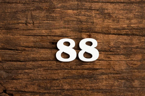 Numero Legno Isolato Fondo Rustico — Foto Stock