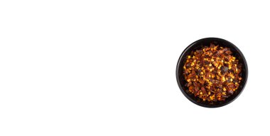 Kavanozda ezilmiş kırmızı biber - kurutulmuş kırmızı biber