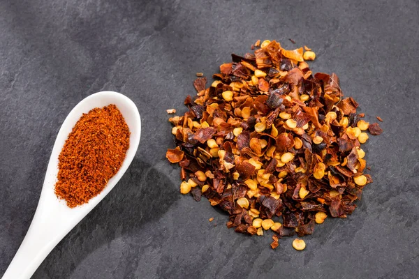 Paprika powder and crushed red chillies - Dried red pepper