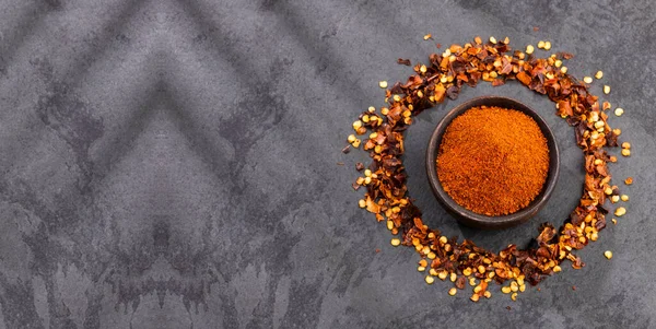 Paprika powder and crushed red chillies - Dried red pepper