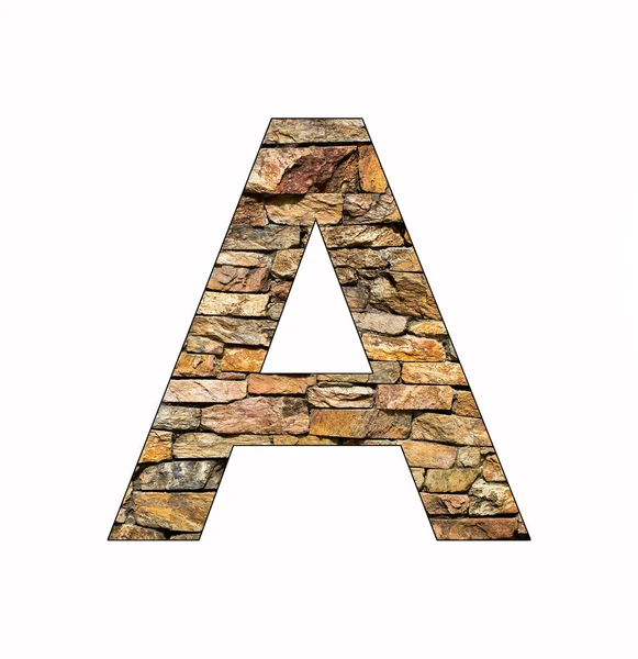 Alfabeto Letra Fundo Pedra Rústica — Fotografia de Stock