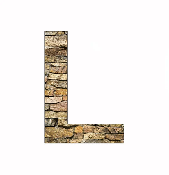 Alphabet Letter Rustic Stone Background — Fotografia de Stock