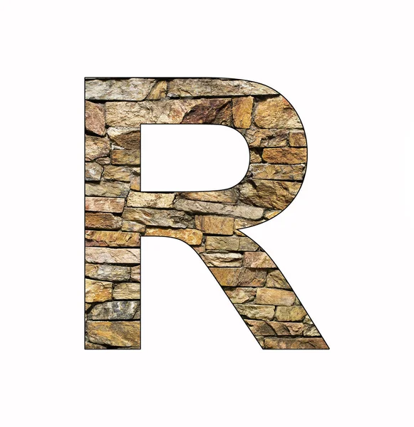 Alfabeto Letra Pedra Rústica Fundo — Fotografia de Stock