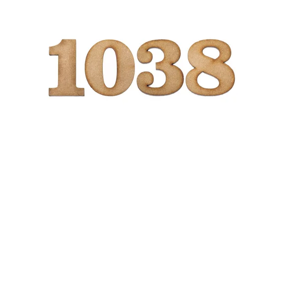 编号1038 白色背景的木片 — 图库照片