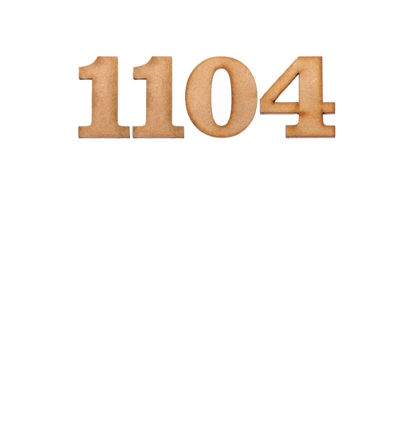 Nummer 1104 Virke Isolerat Vit Botten — Stockfoto