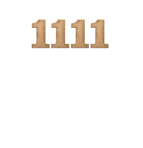 Number 1111 Wood Isolated White Background — 스톡 사진