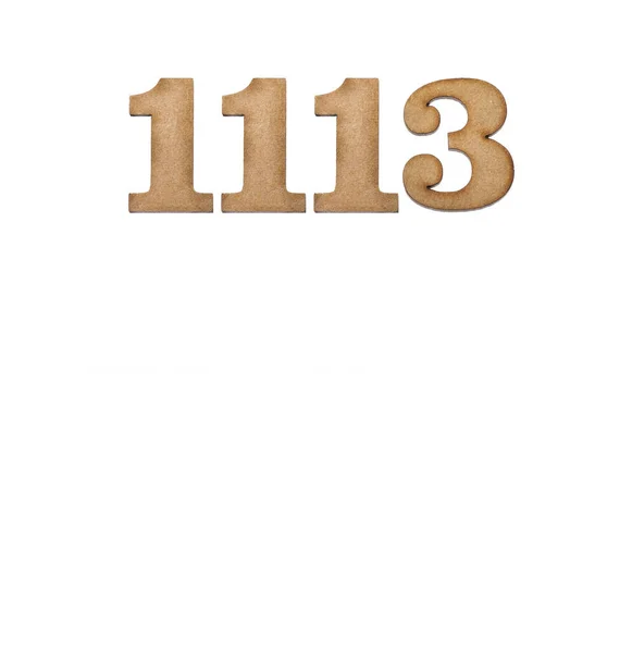 Число 1113 Дерева Изолированное Белом Фоне — стоковое фото