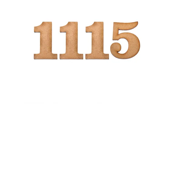 Число 1115 Дерева Изолированное Белом Фоне — стоковое фото