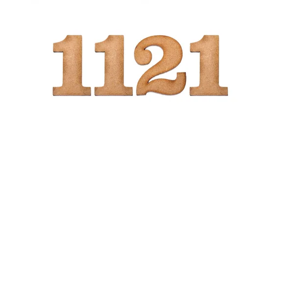 Номер 1121 Дереве Изолирован Белом Фоне — стоковое фото