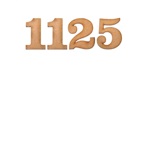 Номер 1125 Дерева Изолированный Белом Фоне — стоковое фото