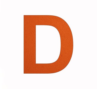 Büyük harf D Eva kauçuk arka plan