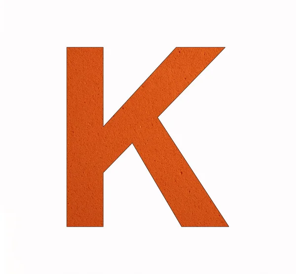 手紙Kアルファベット 発泡ゴムの背景 — ストック写真