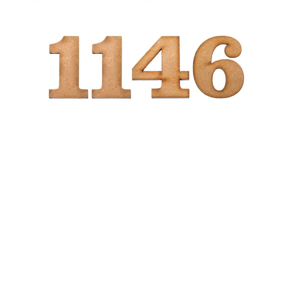 Число 1146 Дерево Изолировано Белом Фоне — стоковое фото
