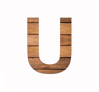 Büyük harf U-Rustik ahşap oyuklu tahtalar