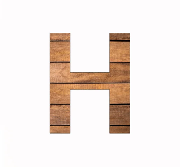 Capital Letter Rustic Wooden Boards Grooves — Stock Photo, Image