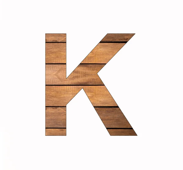 アルファベット文字K 舌と溝ボード — ストック写真