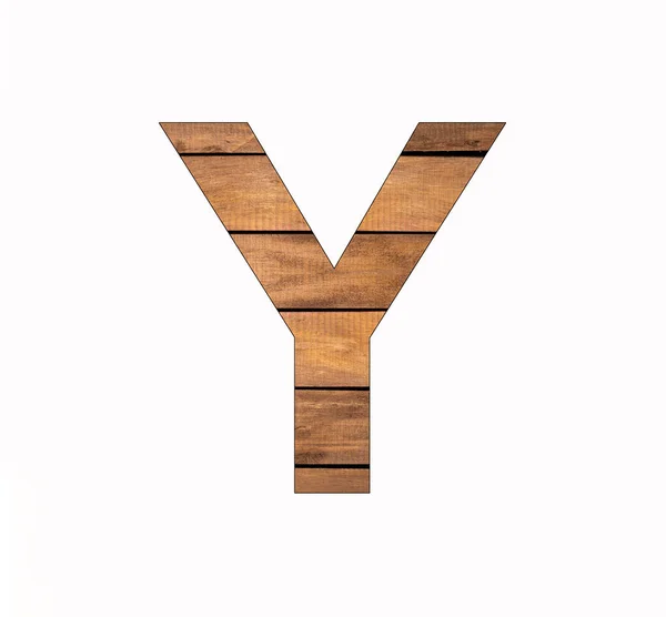 Capital Letter Rustic Wooden Boards Grooves — ストック写真