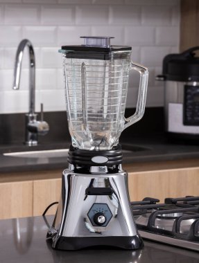 Modern gümüş karıştırıcı - Mutfak arkaplanı