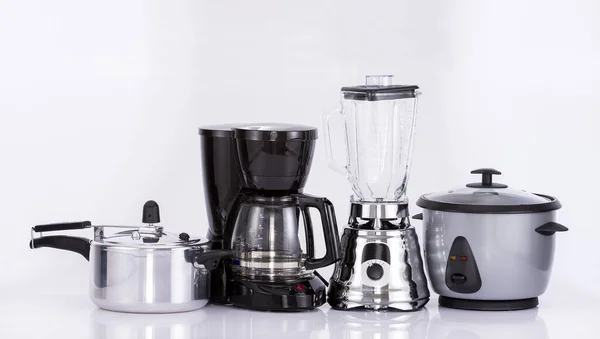 Modern Small Kitchen Appliances Neutral Background — Stok fotoğraf