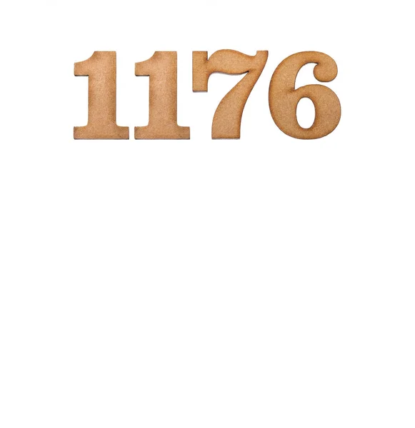 Номер 1176 Дерево Изолировано Белом Фоне — стоковое фото