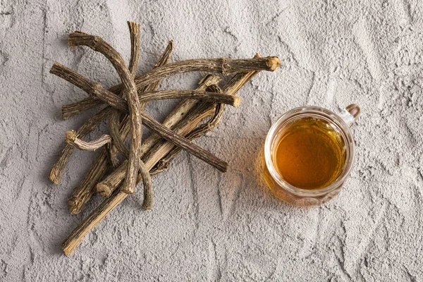 Hastes Chá Valeriana Medicinal Valeriana Officinalis — Fotografia de Stock