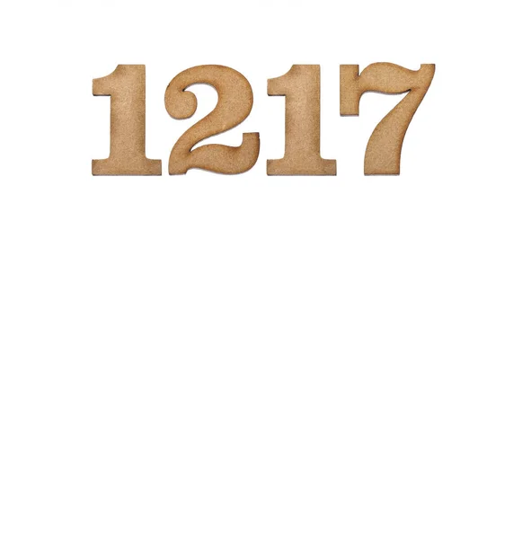 Номер 1217 Дереве Изолирован Белом Фоне — стоковое фото