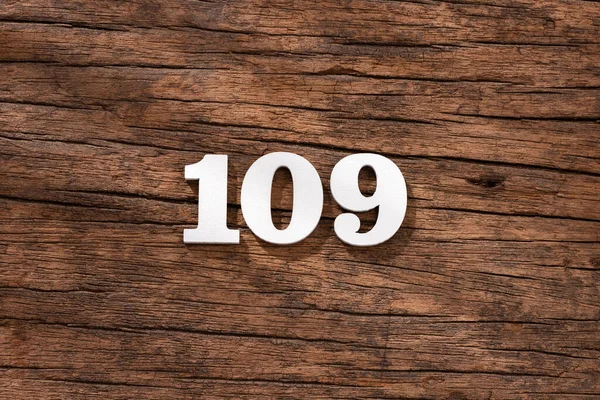 Numero 109 Pezzo Fondo Legno Rustico — Foto Stock