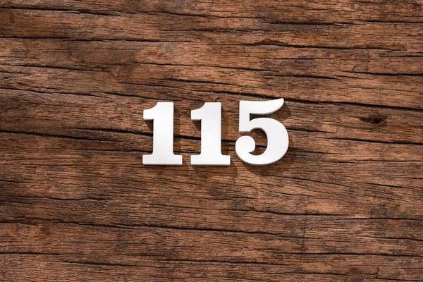 Nummer 115 Stuk Rustieke Houten Ondergrond — Stockfoto