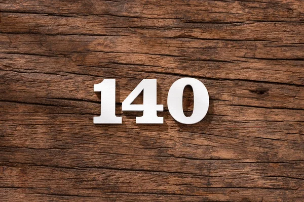 Číslo 140 Dřevě Izolované Venkovském Pozadí — Stock fotografie