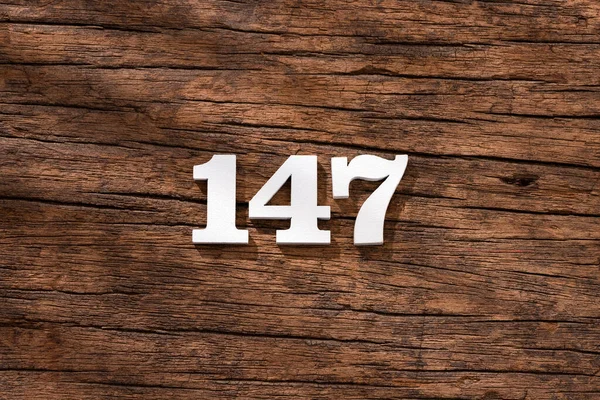 Νούμερο 147 Κομμάτι Φόντο Ρουστίκ Ξύλου — Φωτογραφία Αρχείου