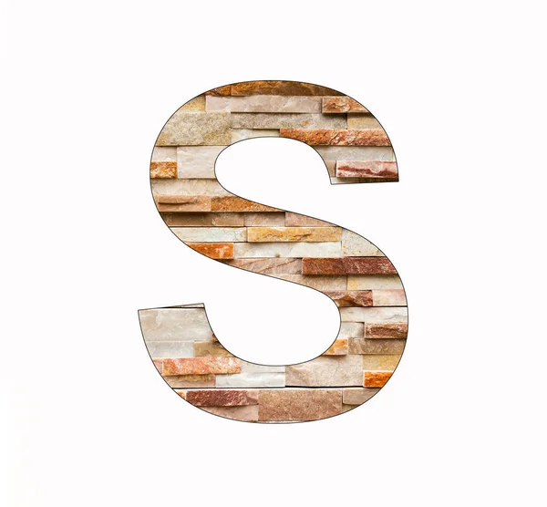 アルファベットS 大理石のブロックの背景 — ストック写真