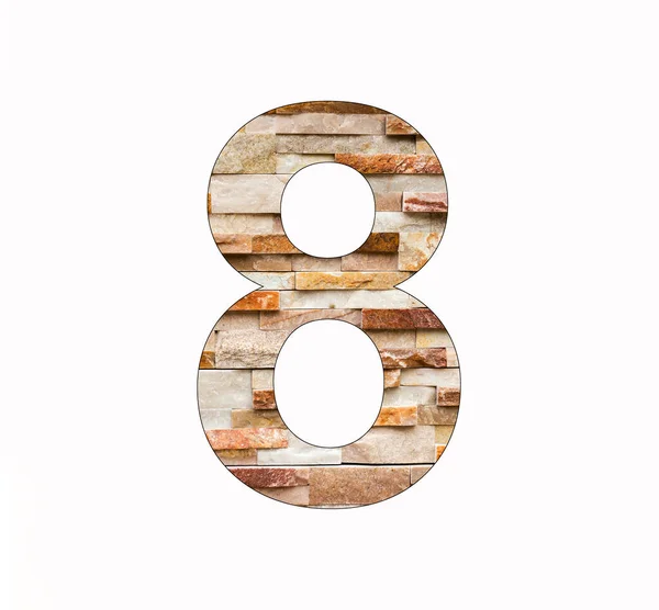 Nummer Cijfer Acht Achtergrond Marmeren Blok — Stockfoto