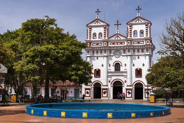 Guatape Antioquia Colombia Maj 2022 Kyrkan Our Lady Carmen 1930 — Stockfoto