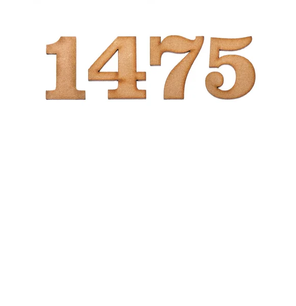 Номер 1475 Дереве Изолирован Белом Фоне — стоковое фото
